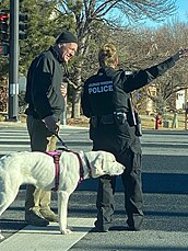 Colorado Ranger interacting with the public. Colorado Rangers Community Policing.jpg