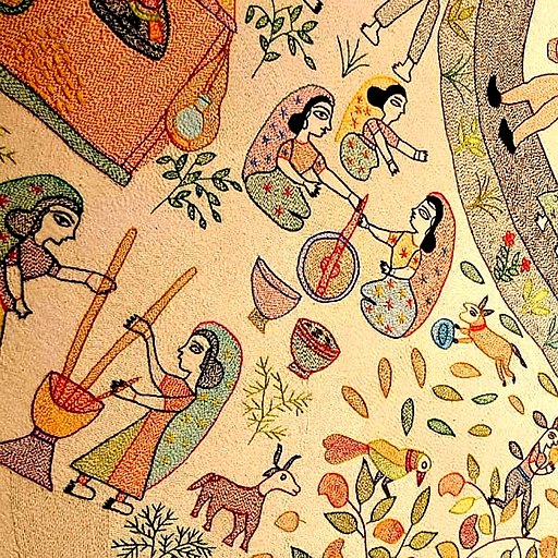 Colorful Madhubani painting