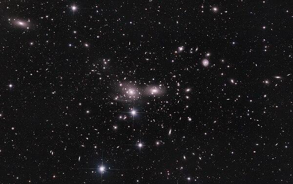 Coma cluster of galaxies photographed by an amateur