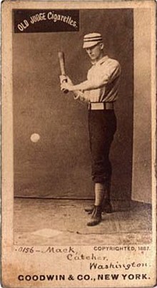 Connie Mack's 1887 baseball card