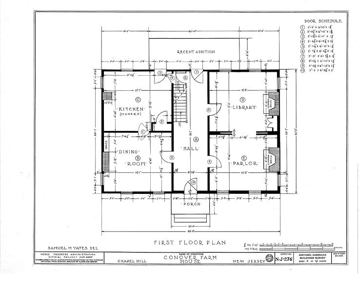 File:Conover Farm, Mountain Hill Road, Chapel Hill, Monmouth County, NJ HABS NJ,13-CHAP,1- (sheet 2 of 15).tif