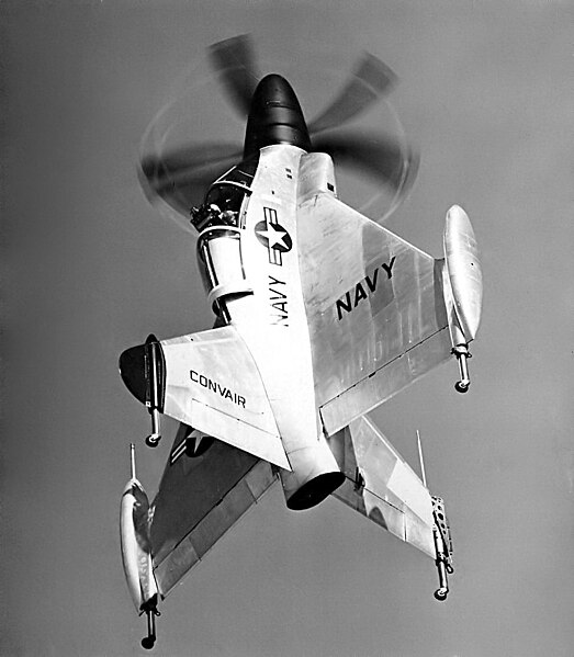 Convair XFY-1 Pogo in flight