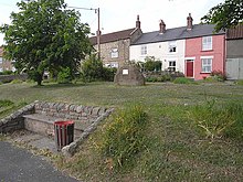 Cottages and Millennium Stone at Ingleton Cottages at Ingleton - geograph.org.uk - 1339337.jpg