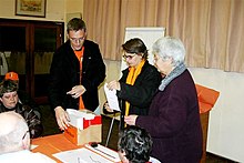 Vote counting after the local election in May 2011 Counting votes after the local election in May 2011, Orania.jpg