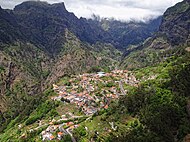 The deep valleys of Curral das Freiras, on Madeira island.