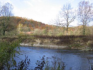 Steep bank above Gießenbrücke