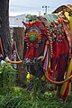 Decorated horse in Onikoshi-Sozen-jinja 2023d