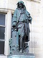 Statue of the French physicist and Huguenot: Denis Papin, inventor of the Steam Engine, on the Parisian campus of CNAM.