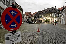 Dreharbeiten zum Fernsehfilm Die Nonne und der Kommissar – Verflucht auf dem Gernsbacher Marktplatz