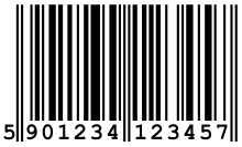 GTIN-13 number encoded in EAN-13 barcode. The first digit is always placed outside the symbol; additionally a right ">" indicator is used to indicate a "Quiet Zone" that is necessary for barcode scanners to work properly. Presented GS1 code (590) is assigned to Poland. EAN13.svg