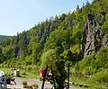 Granite rocks of Svatošské skály towering above the Ohře River near Hory