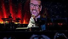 John performing a tribute to George Michael at Twickenham, London, in June 2017 Elton John - Twickenham Stoop - Saturday 3rd June 2017 EltonTwicStoop030617-14 (34287287133).jpg