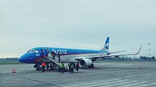 Embraer 190 de Austral Líneas Aéreas procedente desde Aeroparque Jorge Newbery.