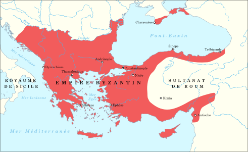 L'empire byzantin en 1180