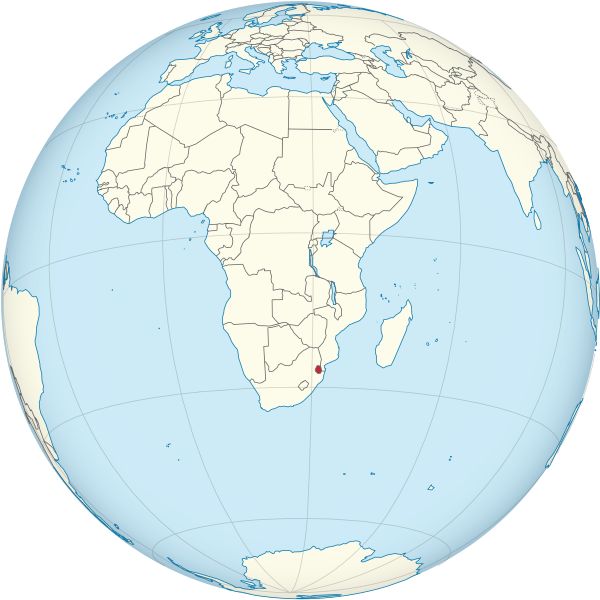 File:Eswatini on the globe (Zambia centered).svg