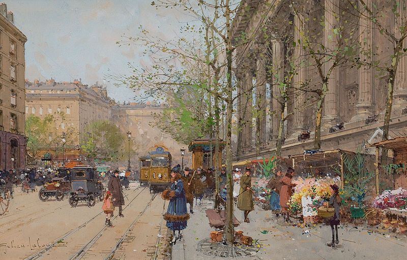 File:Eugène Galien-Laloue - Marché aux fleurs Place de la Madeleine.jpg