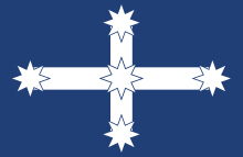 United Kingdom & Australia Eureka Stockade Double Friendship Table Flag Set