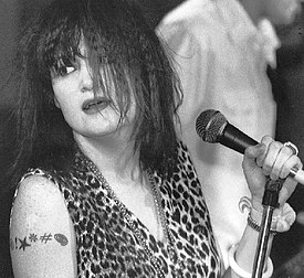 Exene Cervenka at The Chestnut Cabaret in Philadelphia, Pennsylvania on July 30, 1986