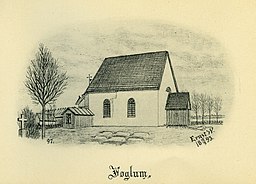 Fåglums kirke, afbildet i 1893