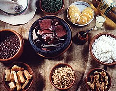 Image 12The national dish of Brazil, feijoada, contains black beans cooked with pork, and other meats. (from Culture of Brazil)
