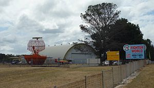 The entrance to Fighter World museum.