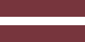The flag of Latvia, a simple horizontal triband.