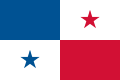 Diseño original de la bandera, según Manuel E. Amador. Fue la primera bandera de Panamá, durante noviembre de 1903.
