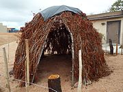 An early Wickiup or hut which served as a home of a Yavapai family.