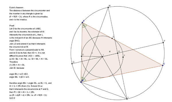 Demostración del Teorema Geométrico de Euler