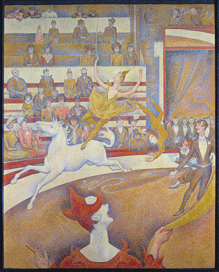 The Circus, by Georges Seurat, painted 1891. Original in Musée d'Orsay, Paris.