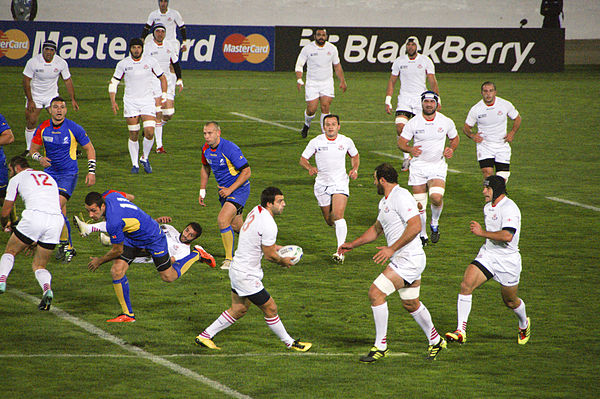 Georgia vs Romania at Arena Manawatu, Palmerston North. Georgia won 25–9.