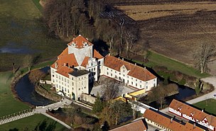 Gjorslev Castle, site of the ensemble's first concert, and described by Caspar Reiff as "a wonderful 'Lord of the Ring-ish' castle dating back to 1396" Gjorslev Slot from the air (cropped).JPG