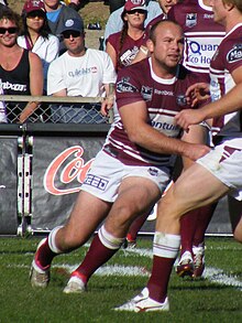 Stewart playing for Manly in 2009 Glenn Stewart.jpg