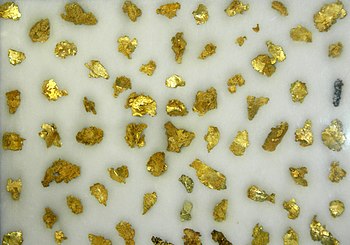 Gold leaf specimens (Idaho Springs area, Colorado, USA) 5 (17180894652).jpg