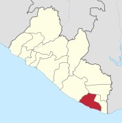 Location of Grand Kru County in Liberia