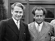 Directors Grigori Aleksandrov (left) and director Sergei Eisenstein (right) in 1930