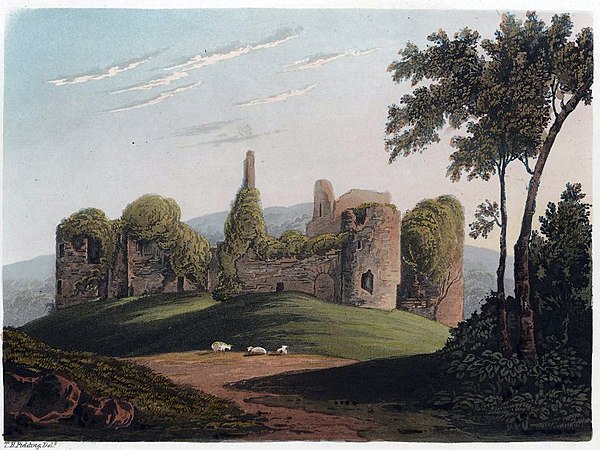 Depiction of the castle in 1823, by Theodore Fielding