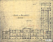 Ground floor plan, 1920 Ground floor plan of Parliament House, Brisbane City, 21 July 1920.jpg