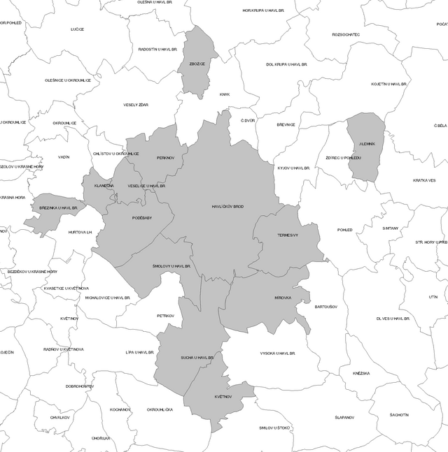 Katastra membrigo de Havlíčkův Brod