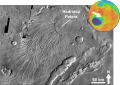 Čeština: Snímek zachycuje sopku Hadriacus Mons na jižní polokouli Marsu. English: Image of volcano Hadriacus Mons with caldera Hadriaca Patera situated on southern hemisphere of Mars.