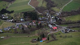 Hemp mill, aerial view from the west