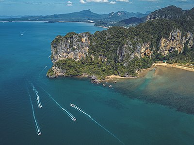 Noppharat Thara beach at Mu Ko Phi Phi National Park, by Nata Mostova