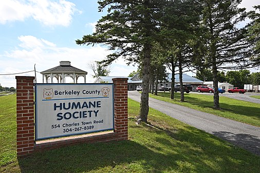 Sign for the Humane Society of Berkeley County, WV
