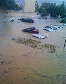 Inondation de juin 2010 à Draguignan.