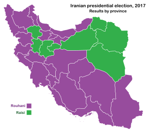 Wybory prezydenckie w Iranie, 2017, prowincja.svg