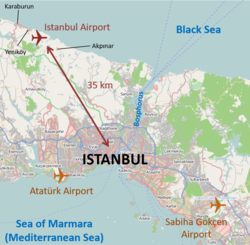 Aeroporto di Istanbul - Localizzazione
