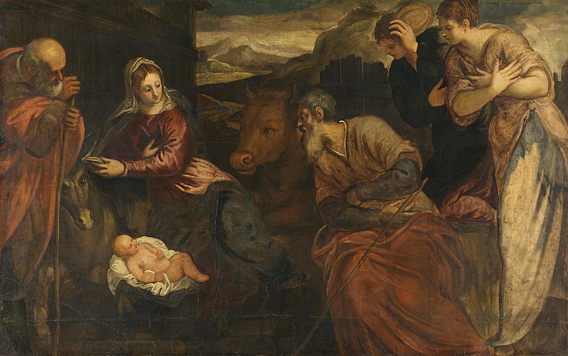 File:Jacopo Tintoretto (Kopie nach) - Anbetung durch die Hirten - 3632 - Bavarian State Painting Collections.jpg