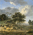 Landscape with two hunters