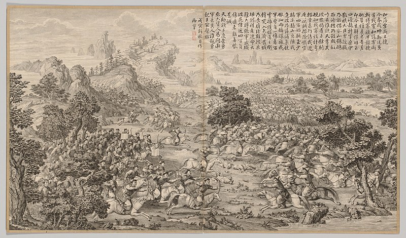 File:Jean Denis Attiret - Victory at Heluo Heshi- from Battle Scenes of the Quelling of Rebellions in - 1998.103.4 - Cleveland Museum of Art.jpg