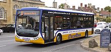 Optare Tempo in Moreton-in-Marsh in 2011 Johnsons Coaches YJ57 YCL.jpg